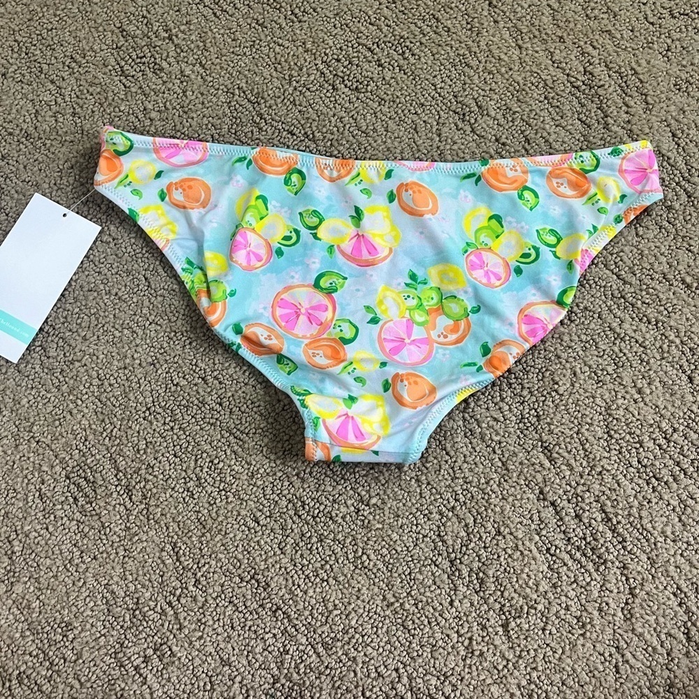 Haley and the Hound citrus on teal bikini bottoms - Picture 7 of 7